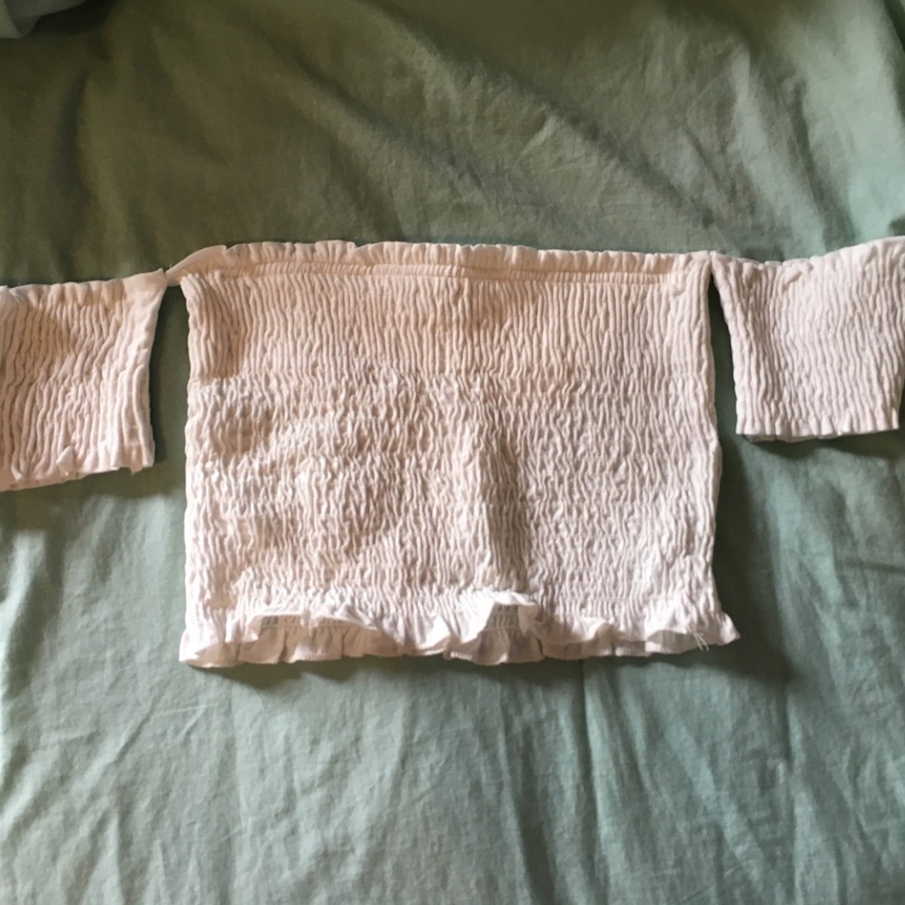 Off the Shoulder Ribbed Crop Top
